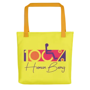 100% Human Being (Yellow Tote Bag)