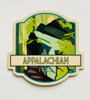 Appalachian Trail in Summer Water Resistant Wood Sticker
