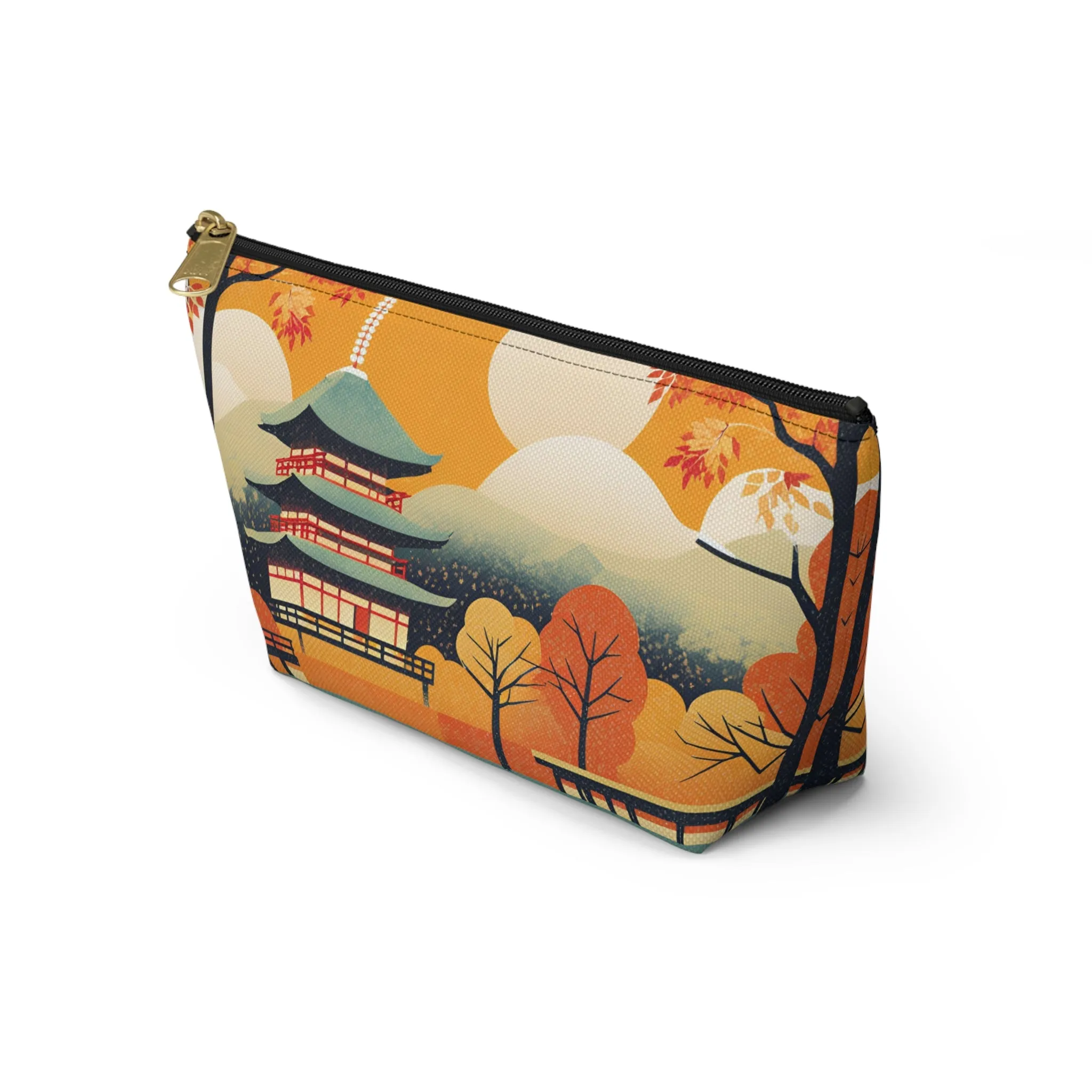 Autumn at the Pagoda | Portable Tech Pouch for Gamers & Remote Workers