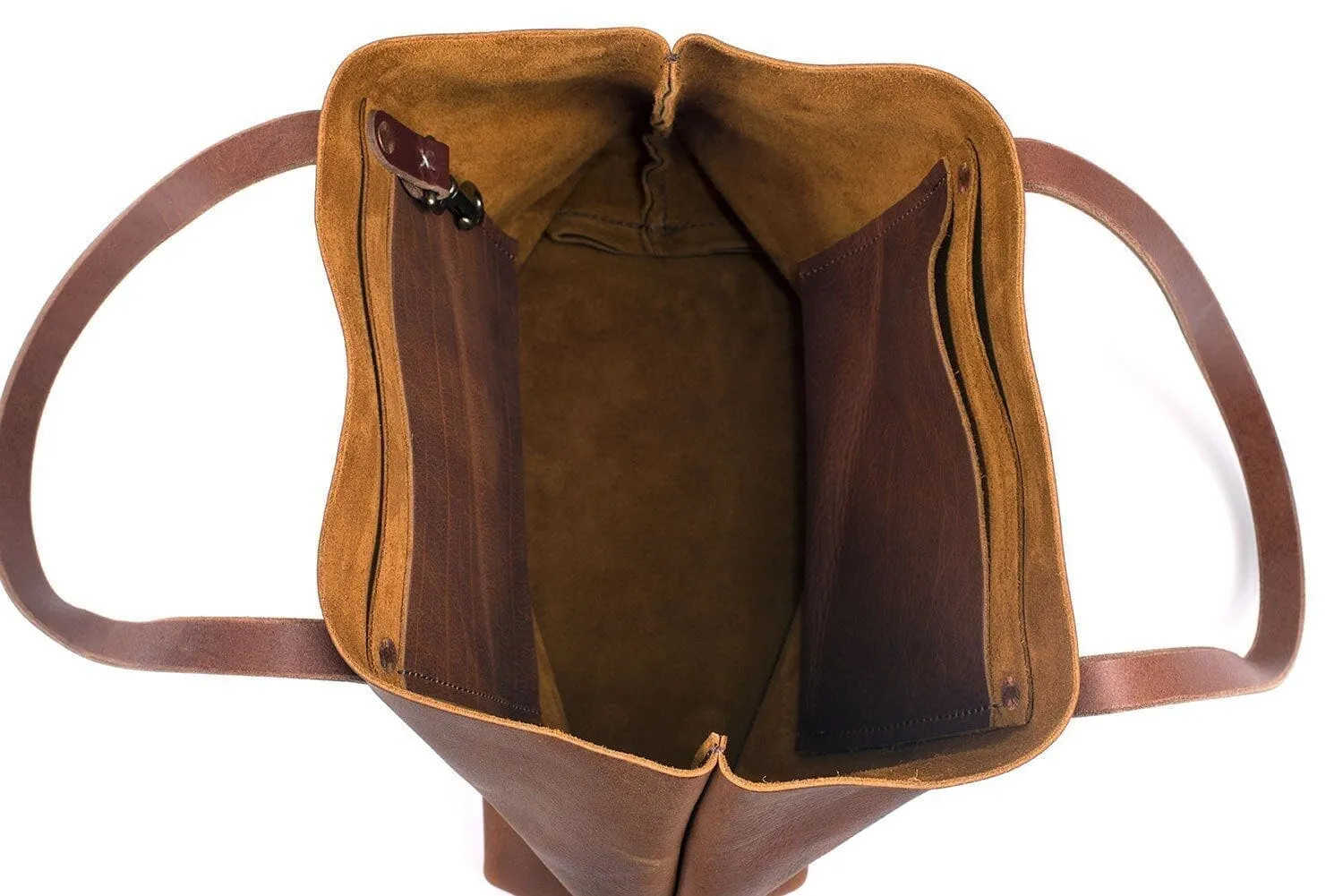 AVERY LEATHER TOTE BAG - LARGE - CRANBERRY
