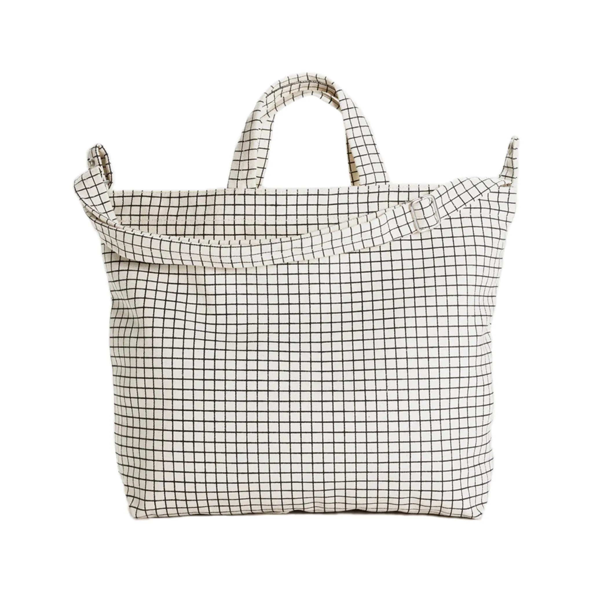Baggu Horizontal Zip Duck Bag, Natural Grid