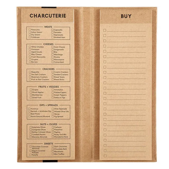 Charcuterie List Pad- Kraft