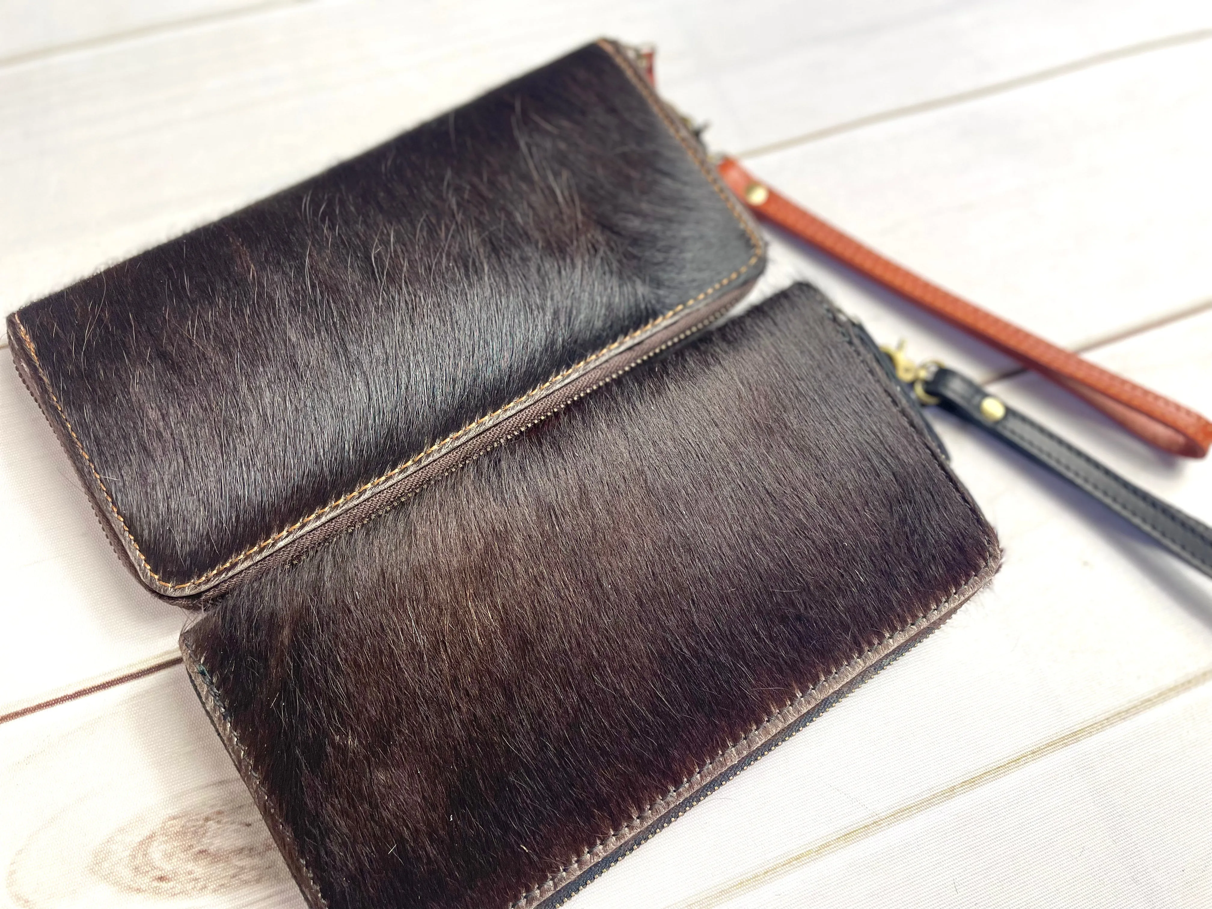 Dark Brown Hide Outer Wallet