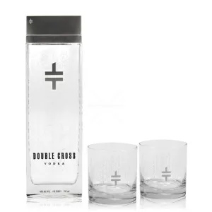Double Cross Vodka 80 W/2 Rocks Glass 750 ml
