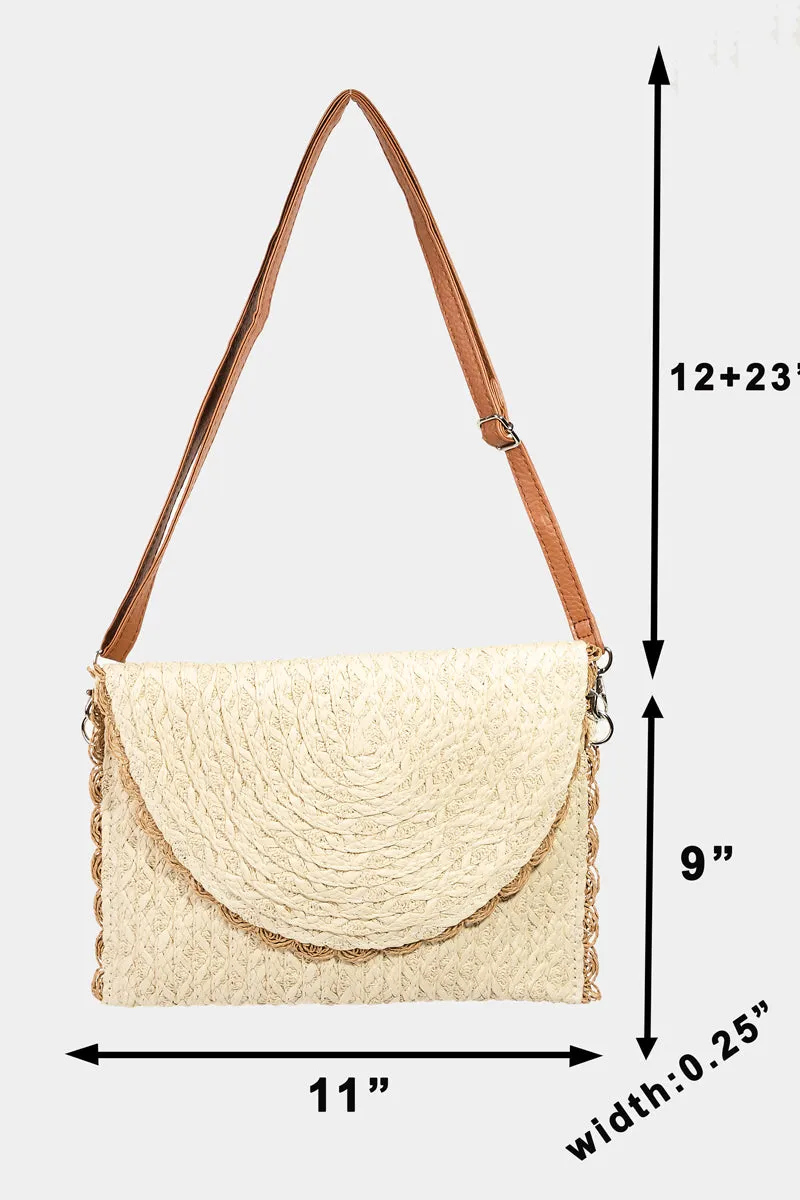 Karina Straw Clutch Purse