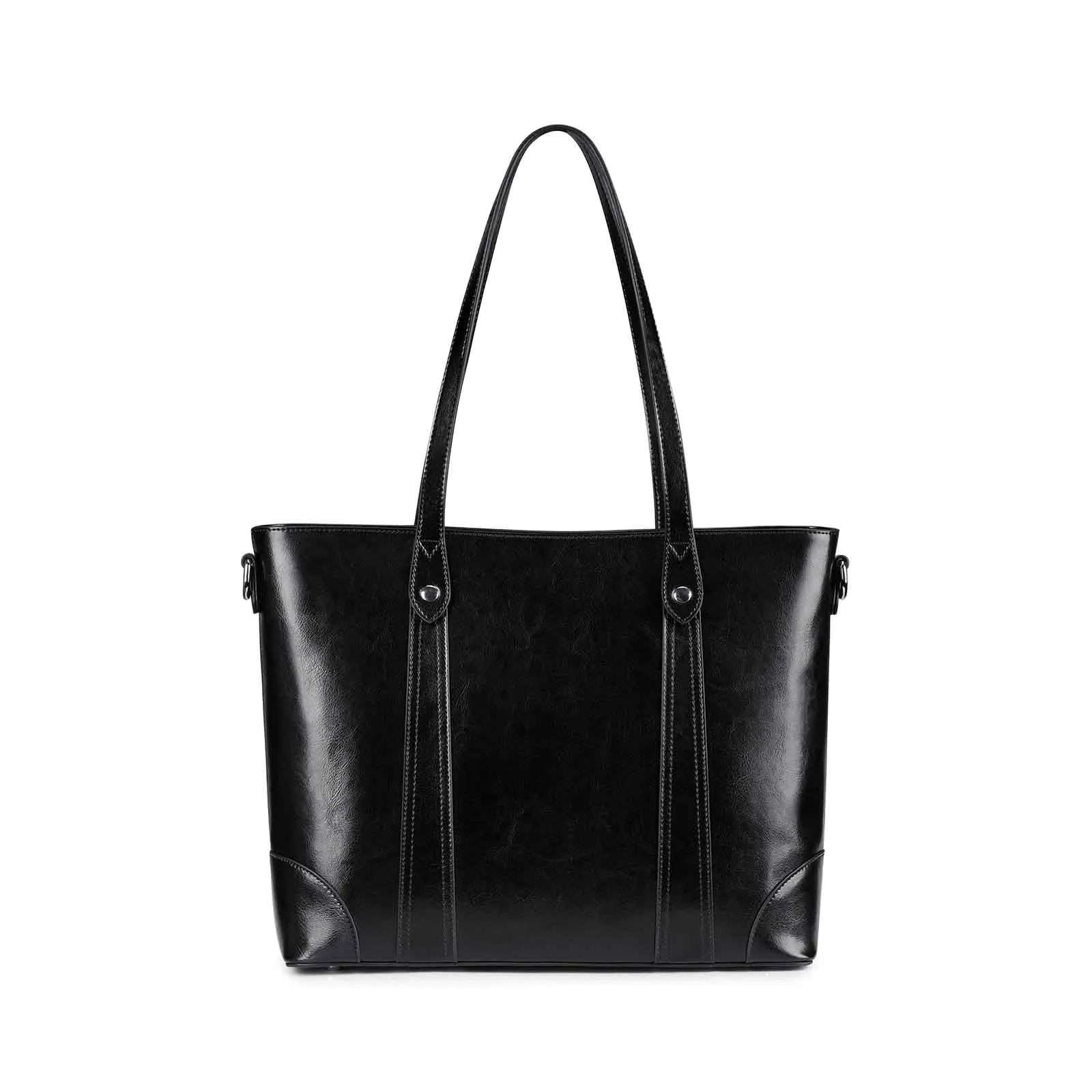 Leather Laptop Tote Handbag for Women