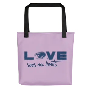 Love Sees No Limits (Halftone Design, Tote Bag)