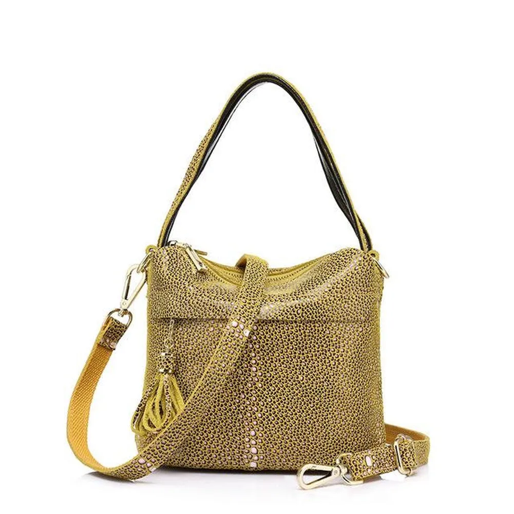 <bold>Bucket / Crossbody Bag <br>Genuine-Leather