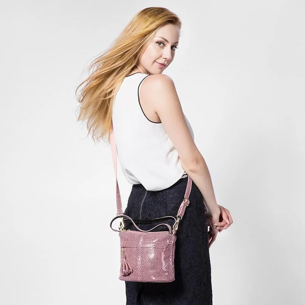 <bold>Bucket / Crossbody Bag <br>Genuine-Leather
