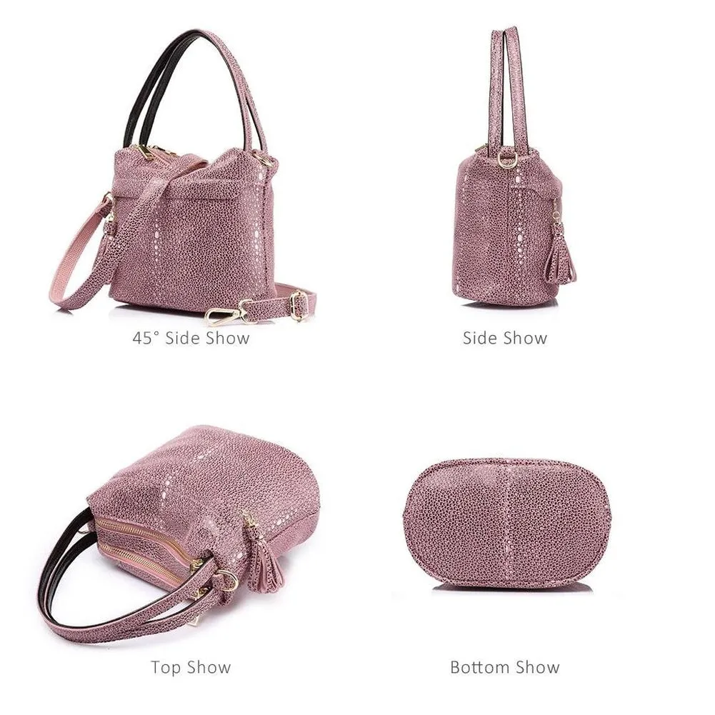 <bold>Bucket / Crossbody Bag <br>Genuine-Leather
