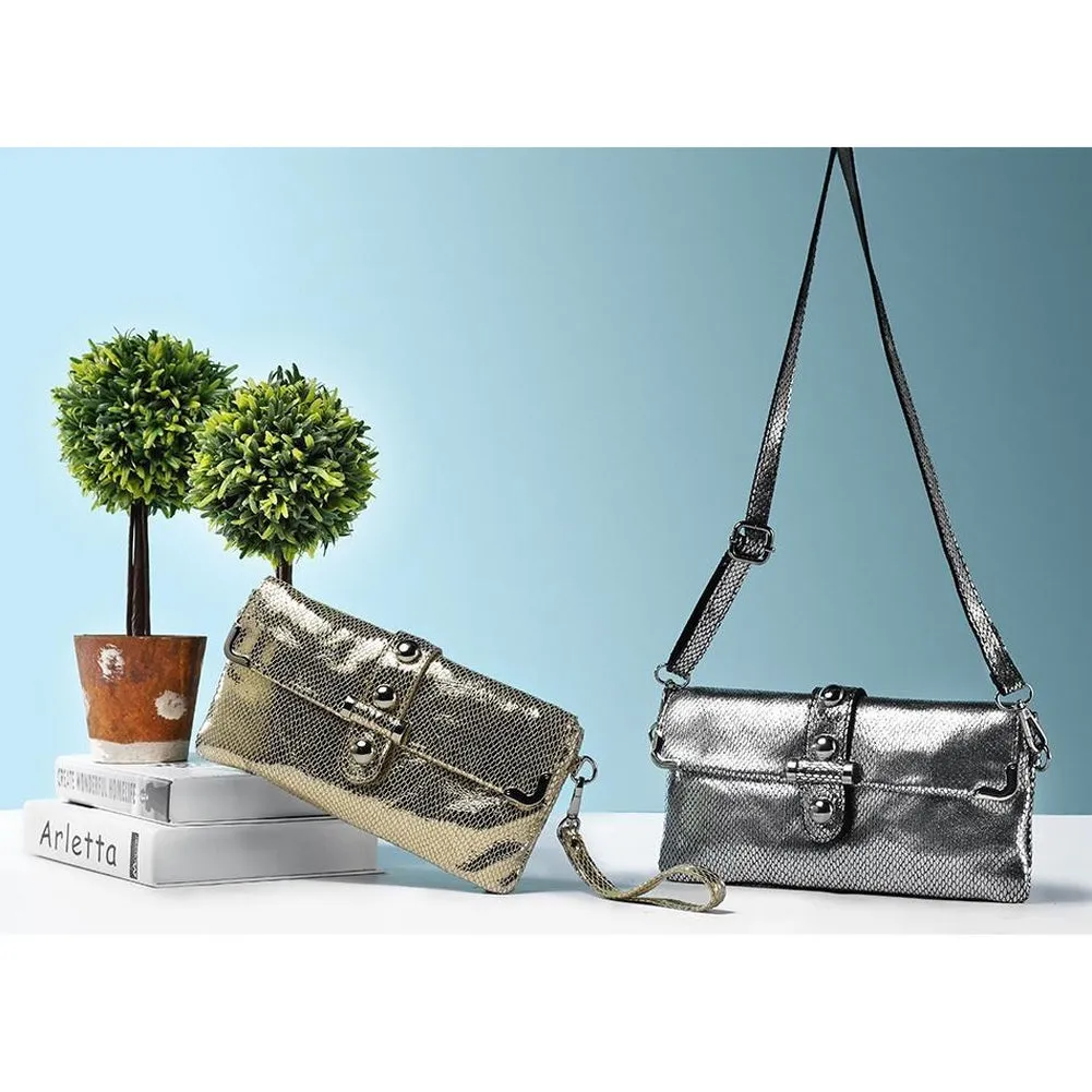<bold>Clutch / Crossbody Bag <br>Genuine-Leather