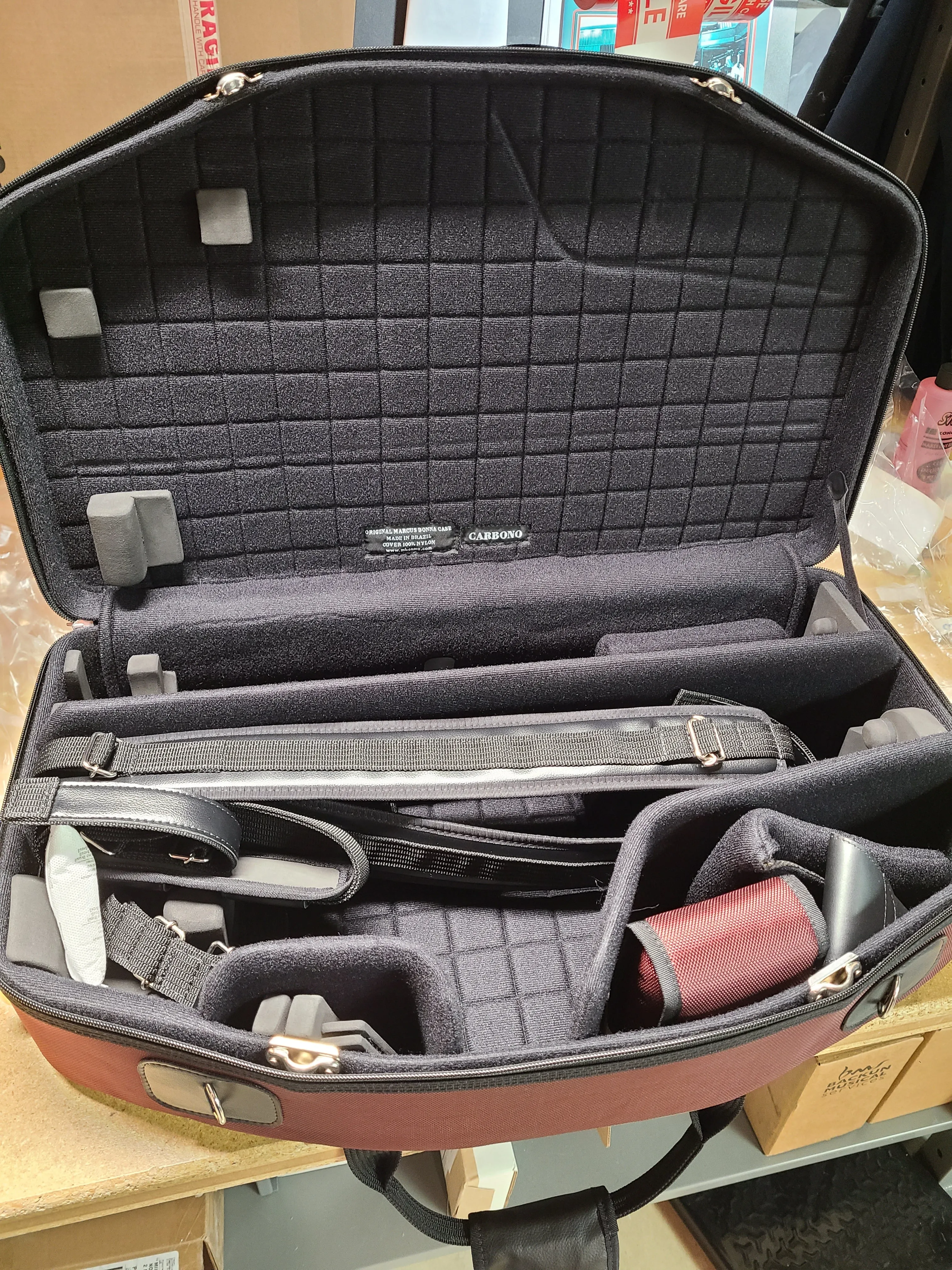 Marcus Bonna Double Case for Alto and Soprano Saxophone- Carbon Fiber