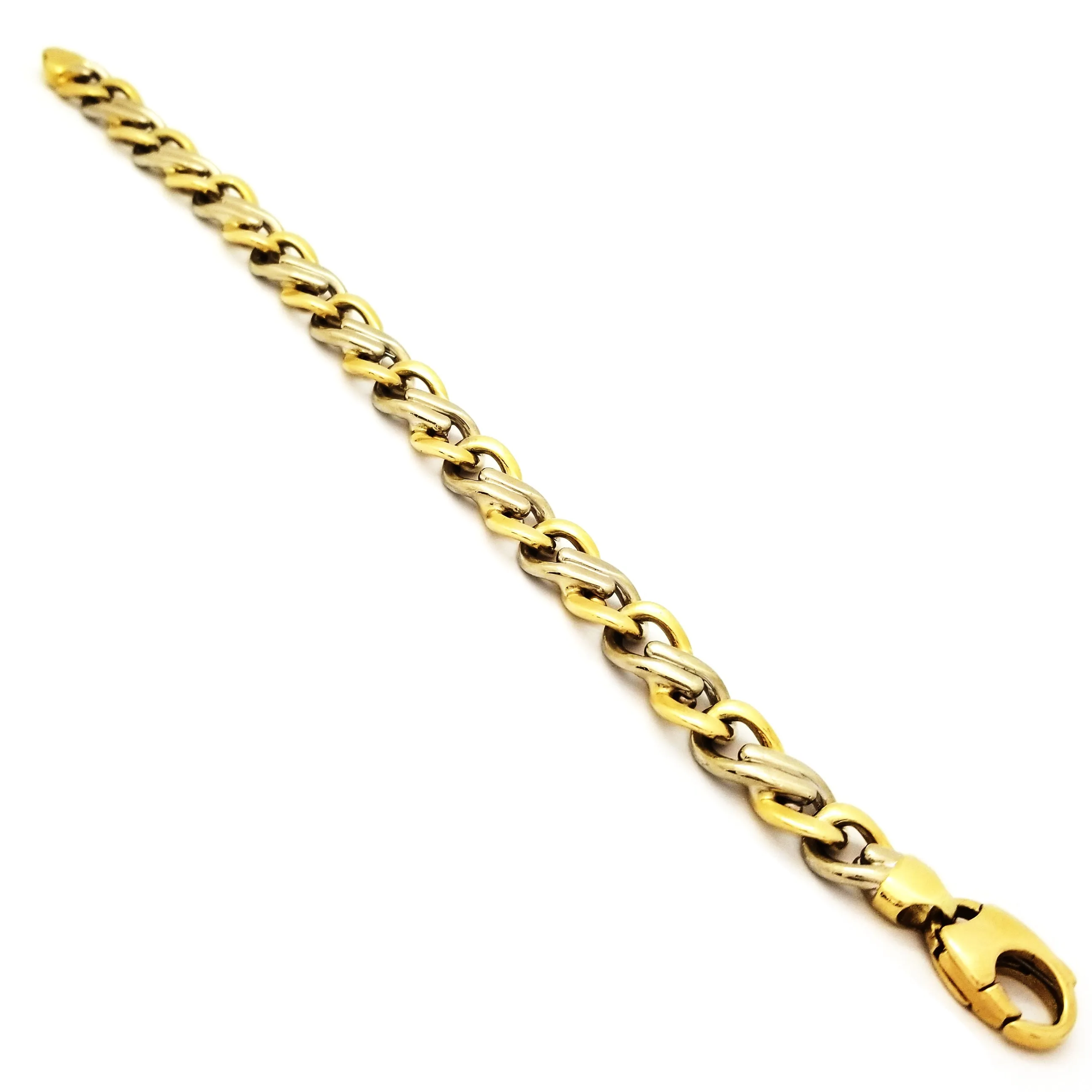 Modern Dual Tone Gold Bracelet (14K)