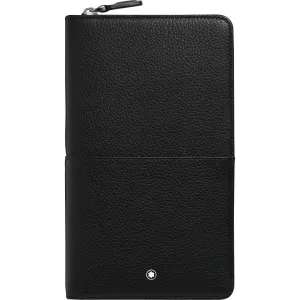 Montblanc Travel wallet with soft grain zipper black 126257