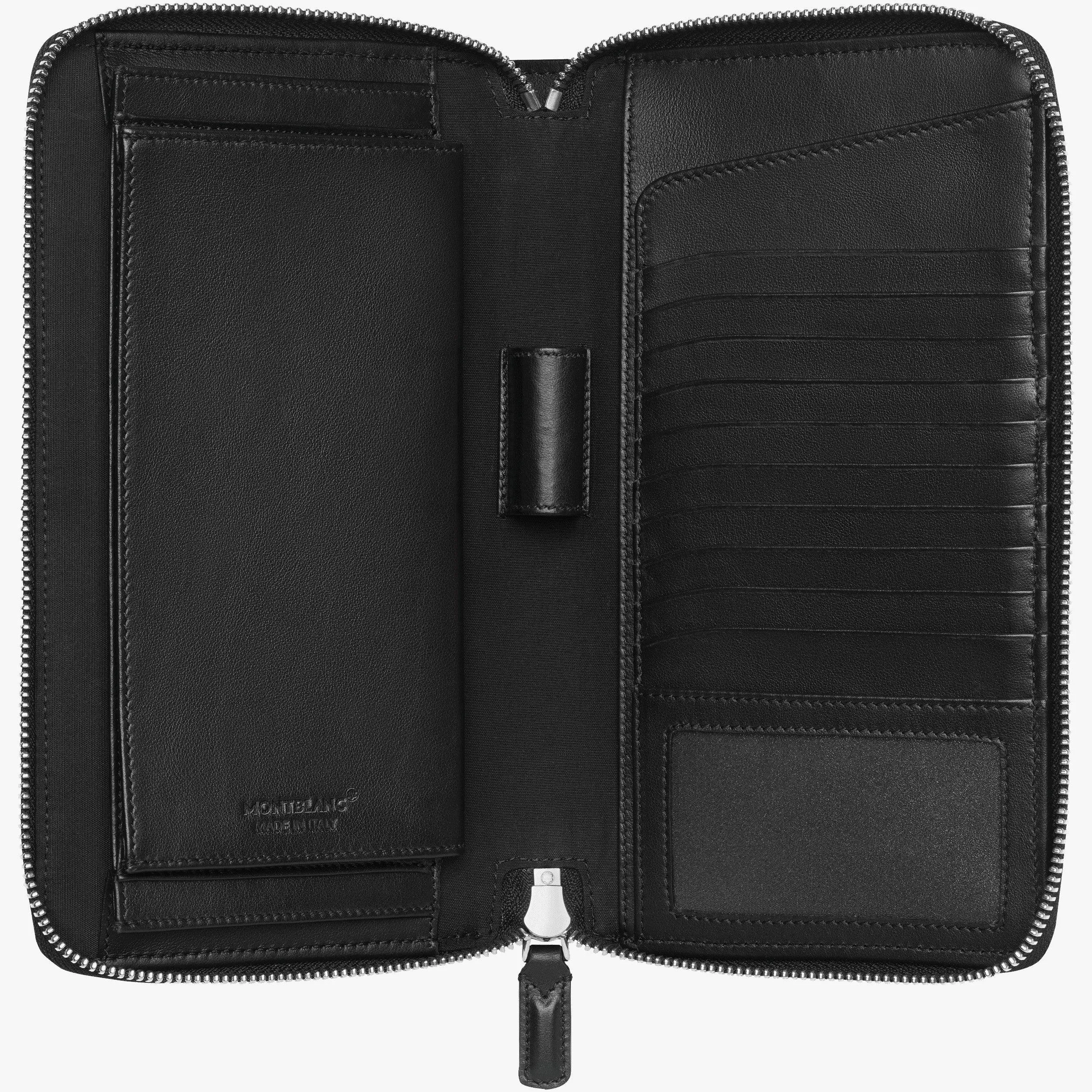 Montblanc Travel wallet with soft grain zipper black 126257