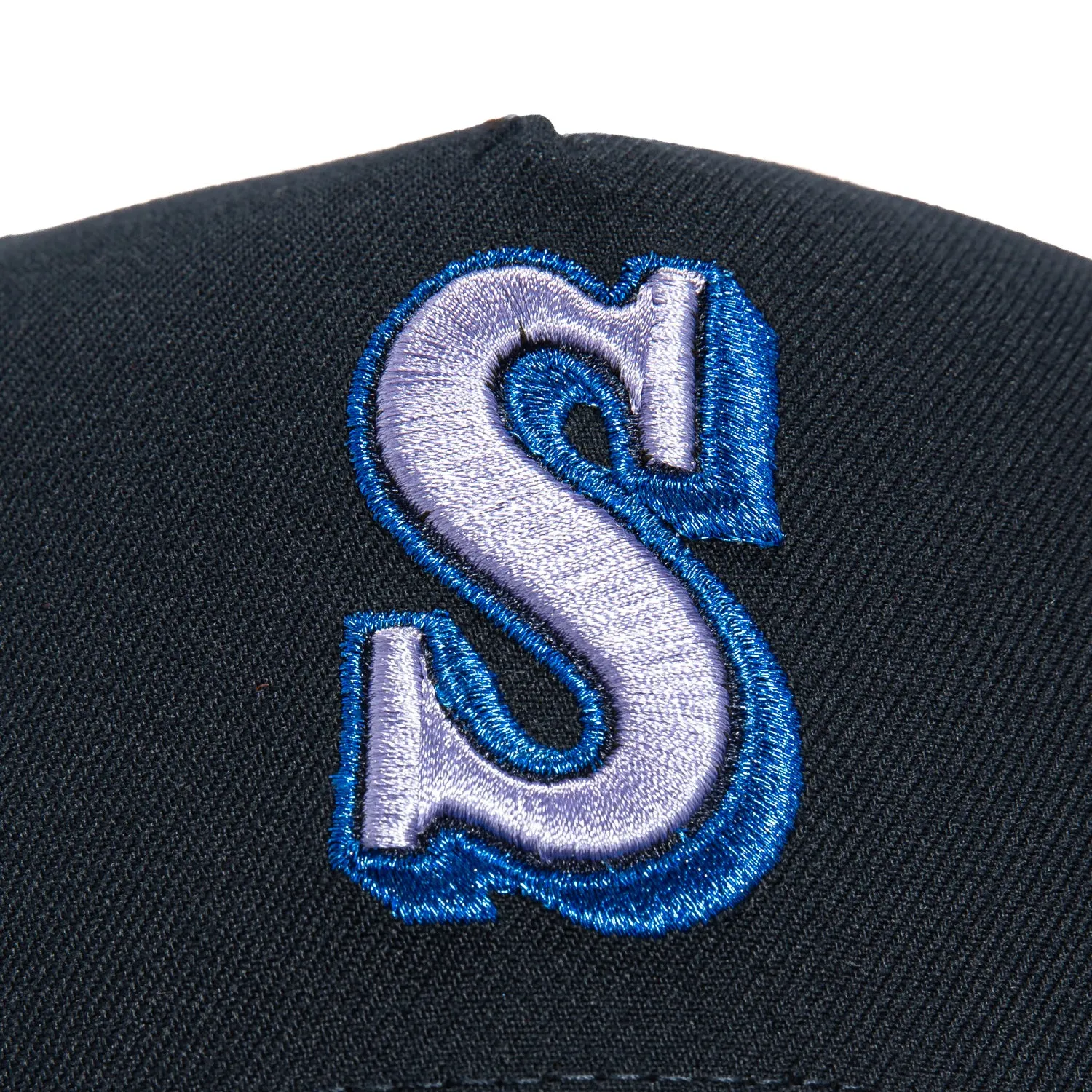 New Era 9Forty A-Frame Seattle Mariners 25th Anniversary Patch Snapback Hat - Navy