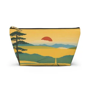 Sunset Over the Fields | Portable Tech Pouch for Gamers & Remote Workers