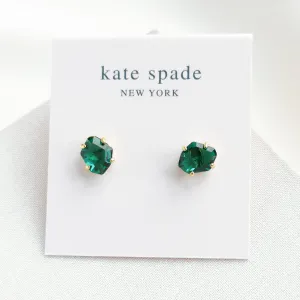 Treasure Trove Gold Green Stud Earrings