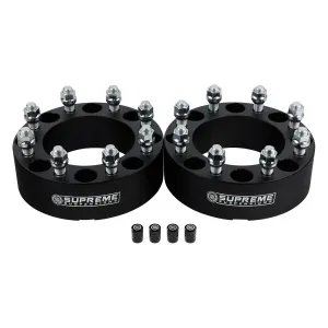 Wheel Spacers for Chevy Silverado 2500 3500 HD 8x180mm / Stud Size: M14x1.5   Valve Caps