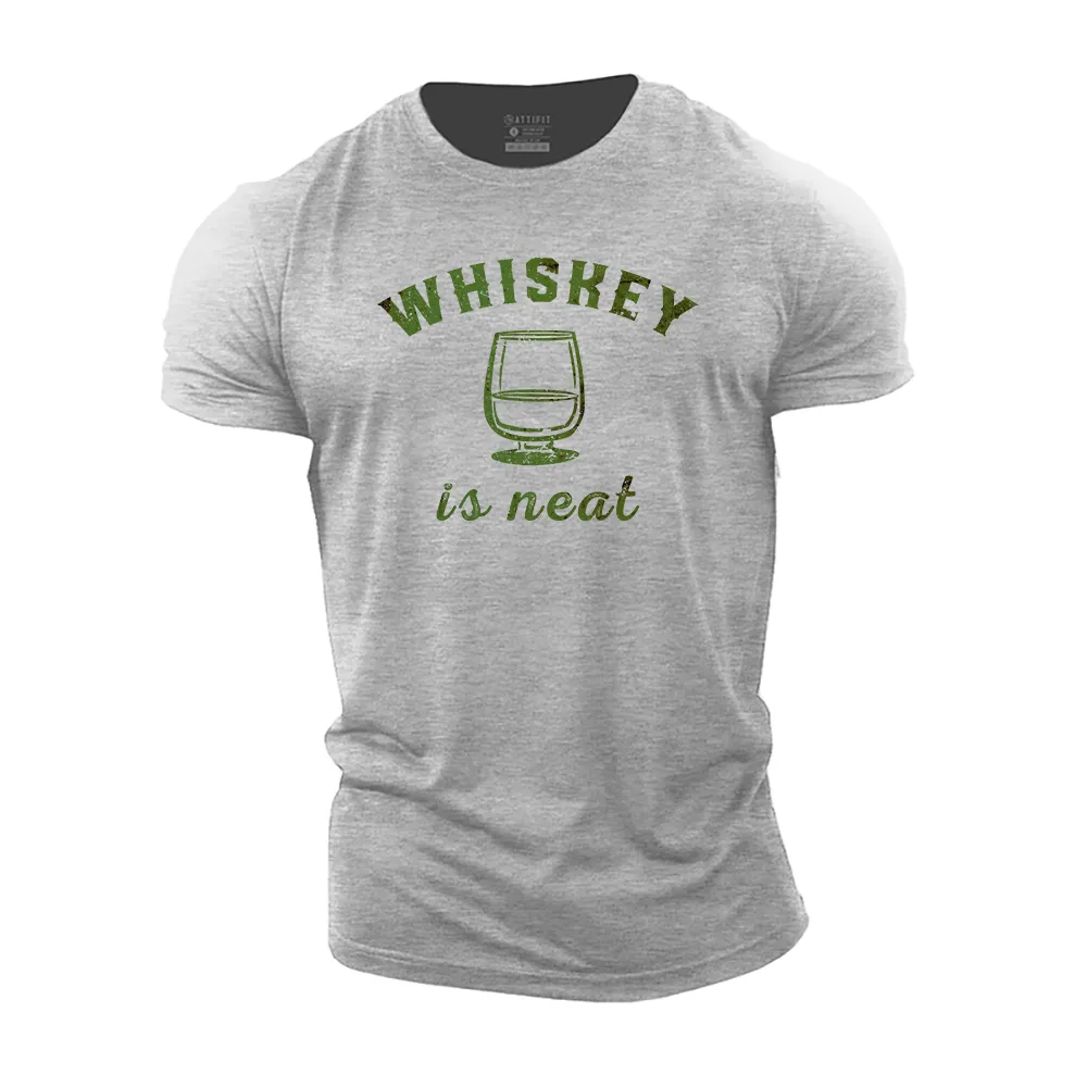 Whiskey Is Neat Cotton T-Shirt
