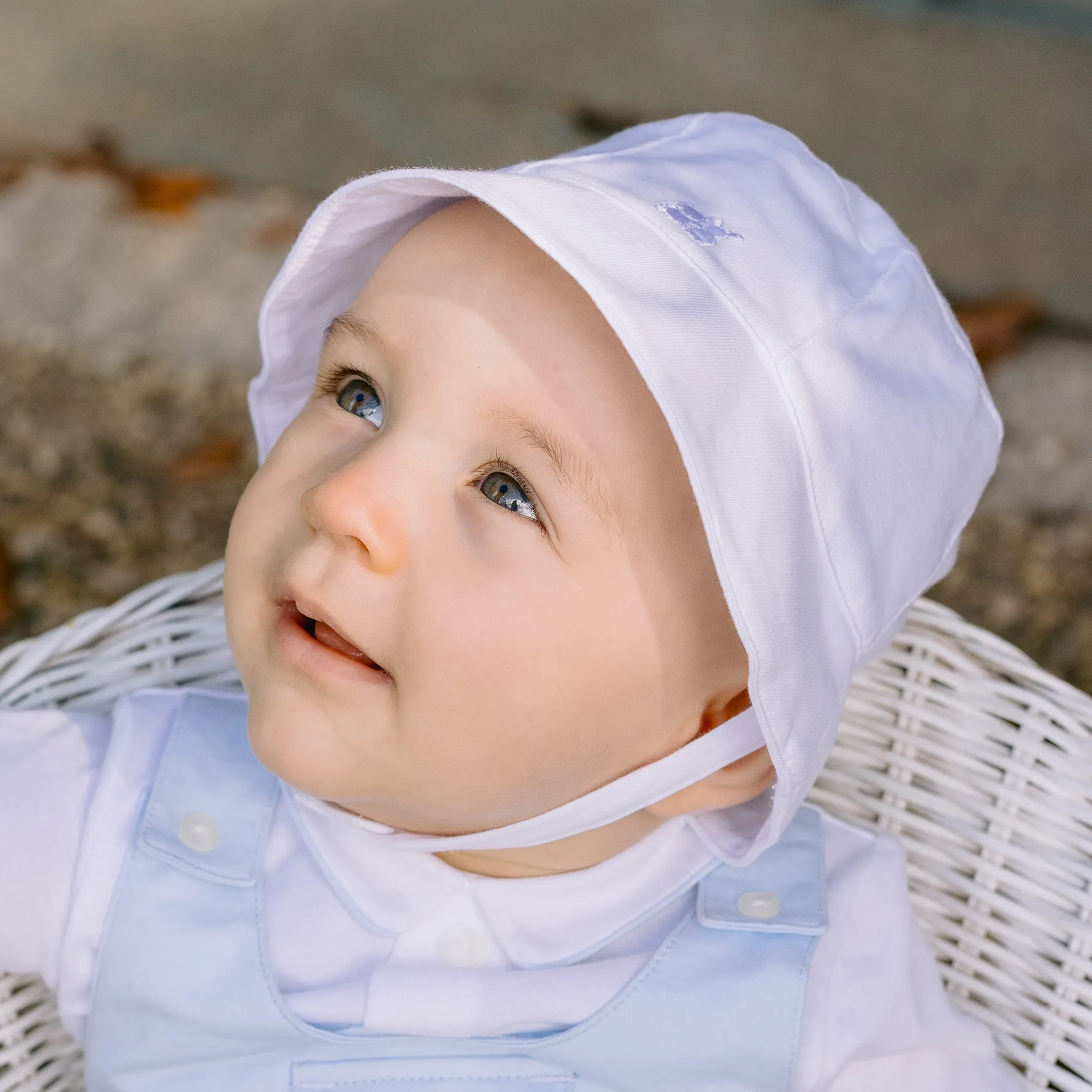 White Fishermans Baby Sun Hat