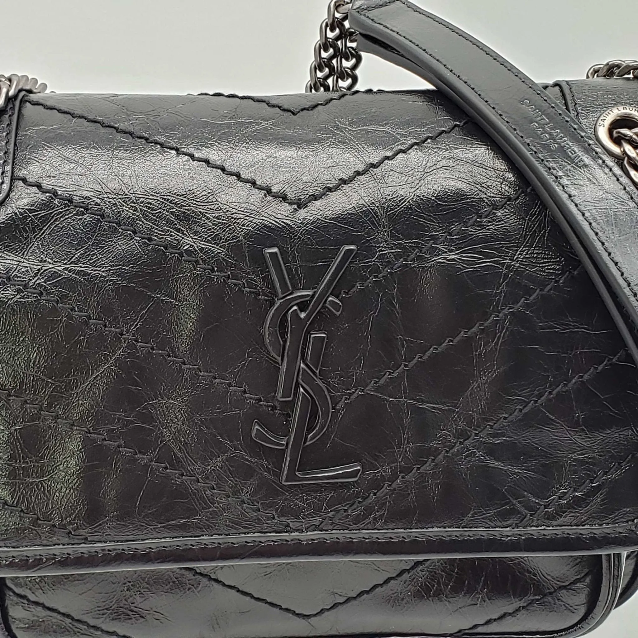 YSL Yves Saint Laurent Niki Leather Black Shoulder Bag